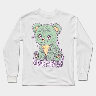 Aloe Beara - Whimsical Aloe Vera Bear Illustration Long Sleeve T-Shirt